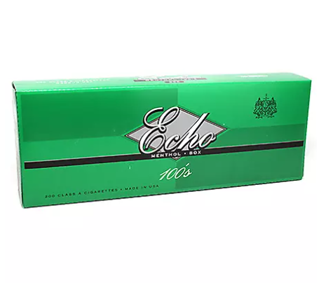 Echo Menthol 100s Box cigarettes 10 cartons
